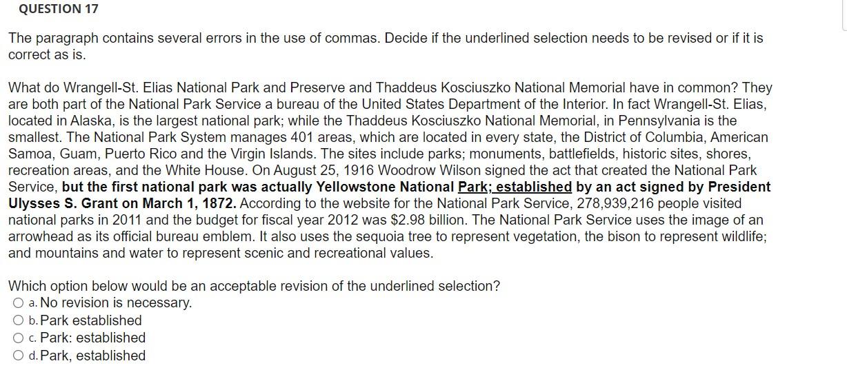 English expert pleasee!!! QUESTION 14 The