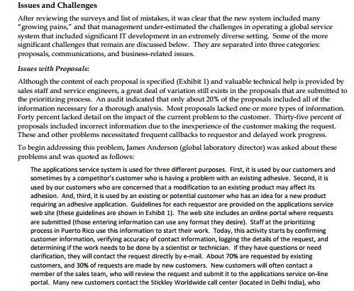 Make two recommendations for improvements using a