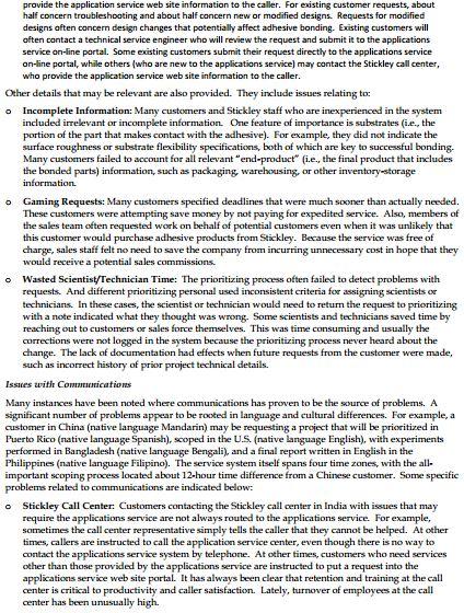 Make two recommendations for improvements using a