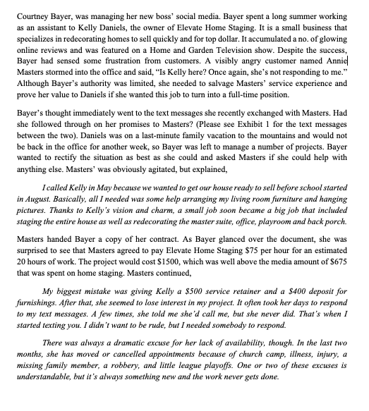 Courtney Bayer, was managing her new boss' social