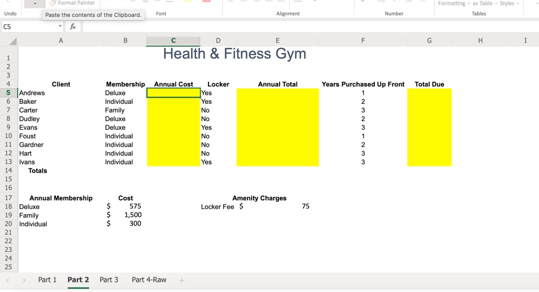 Fill in the highlighted areas. The Total Due