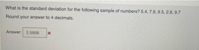 what is the correct answer? What is the standard
