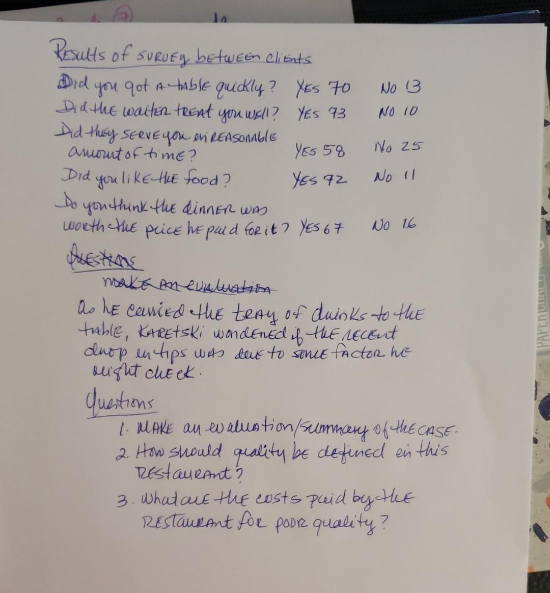 Part 1: Case Study "Two bean tacos, a large