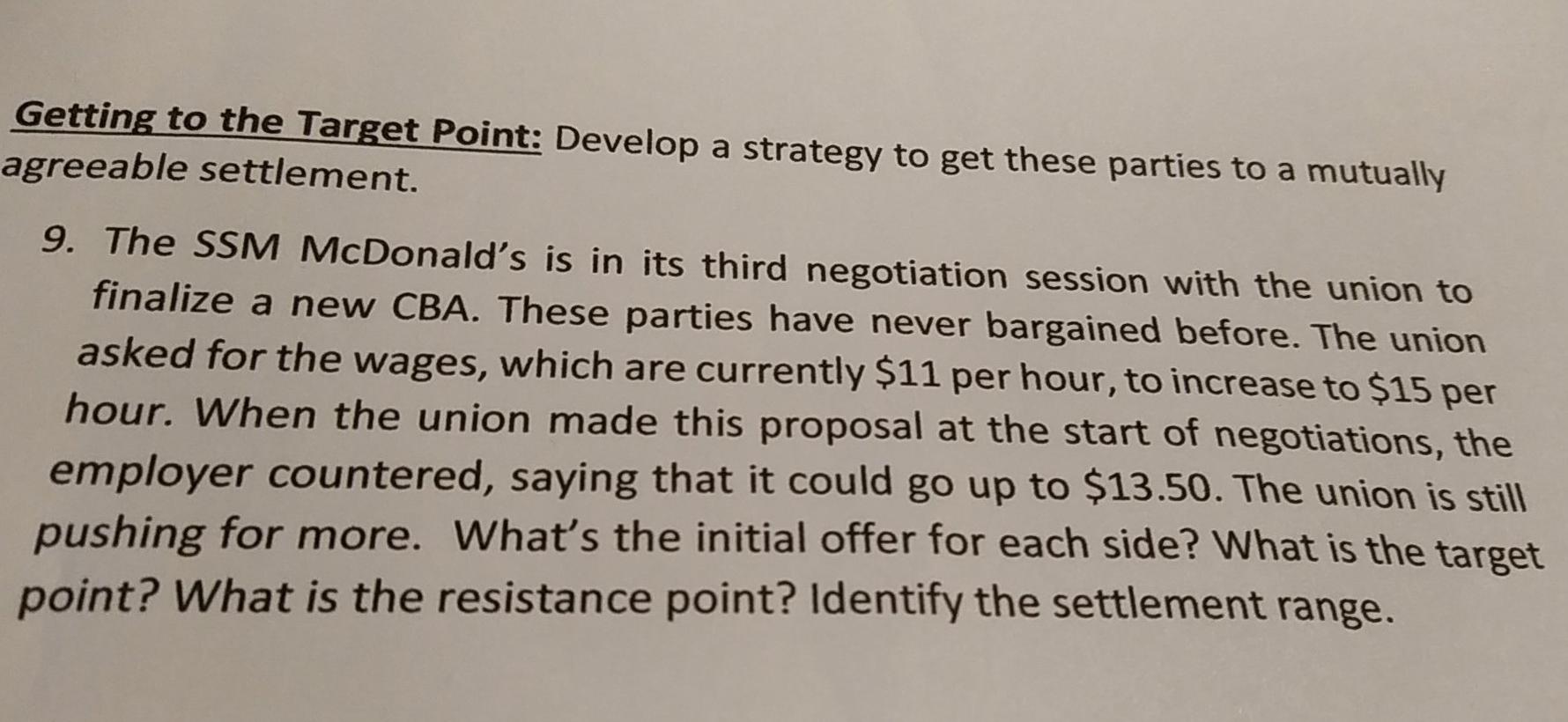 Getting to the Target Point: Develop a strategy