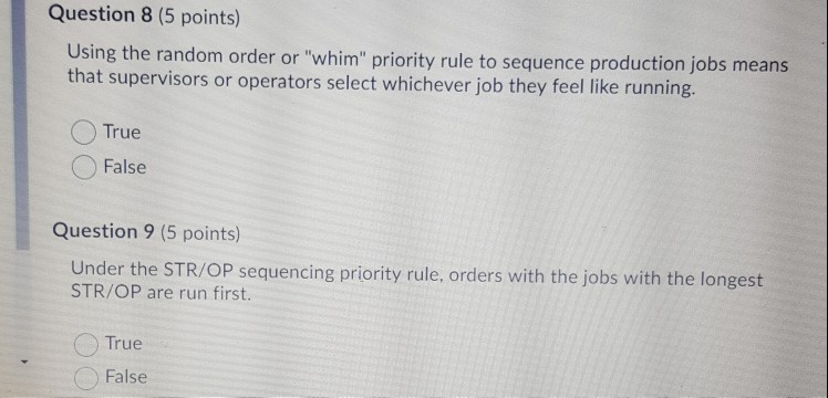 Question 6 (5 points) Smooth, continuous flow