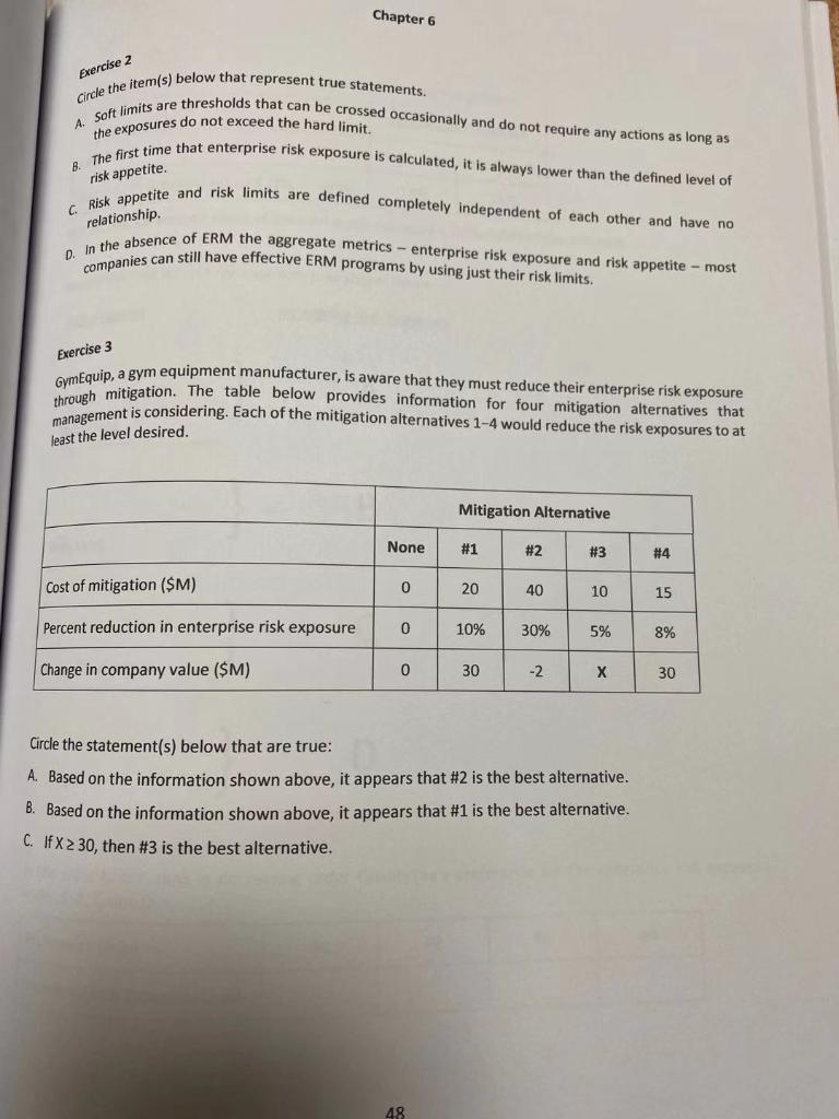 Chapter 6 Exercise 2 A. Soft limits are