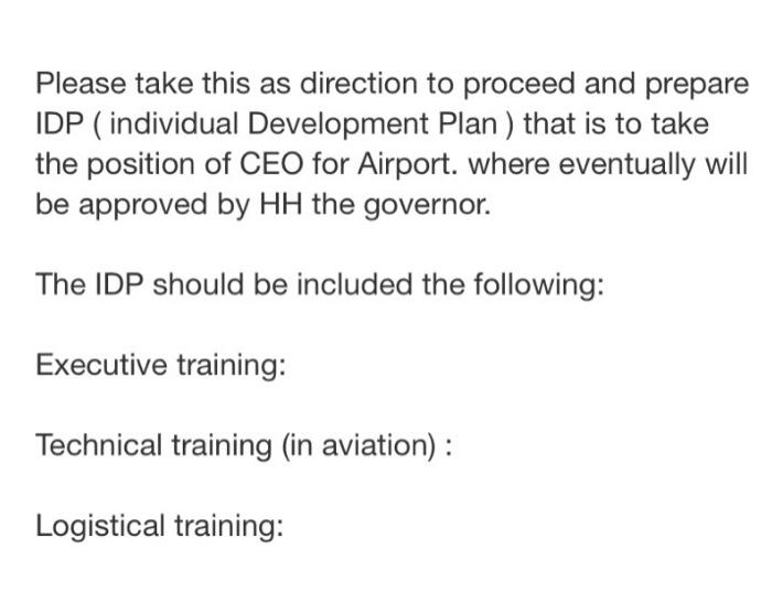 HR- training and development Please take this as