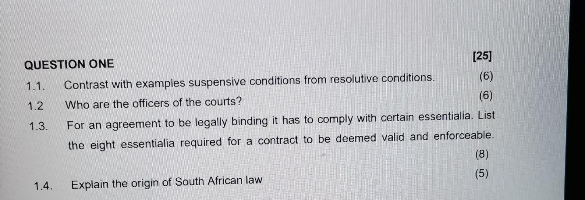 Please answer question 1 1.1 1.2 1.3 1.4 QUESTION