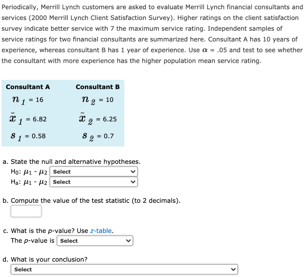 Periodically, Merrill Lynch customers are asked