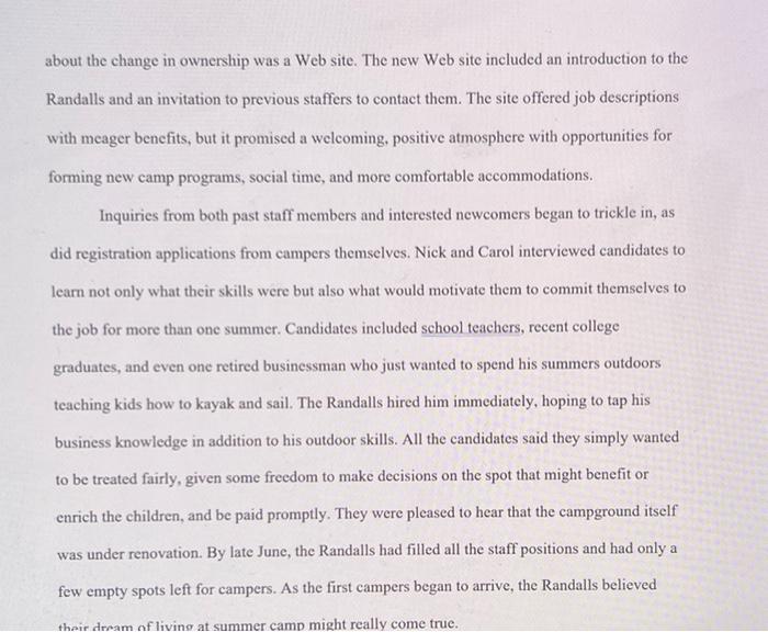 GREEN MOUNTAIN: IT'S MORE THAN A SUMMER JOB Nick