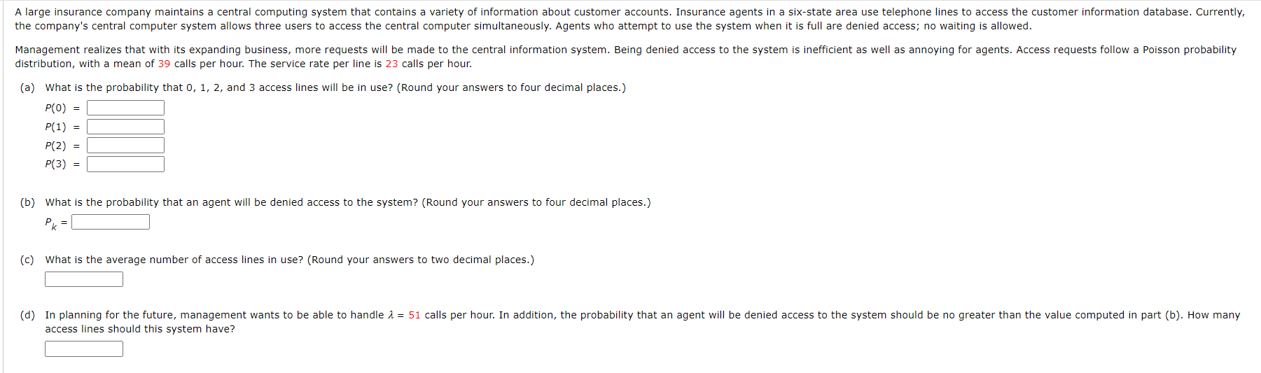 A large insurance company maintains a central