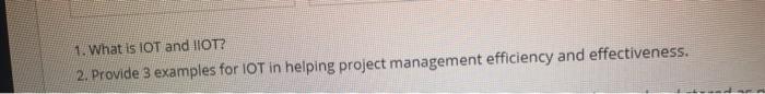 1. What is ToT and NOT? 2. Provide 3 examples for