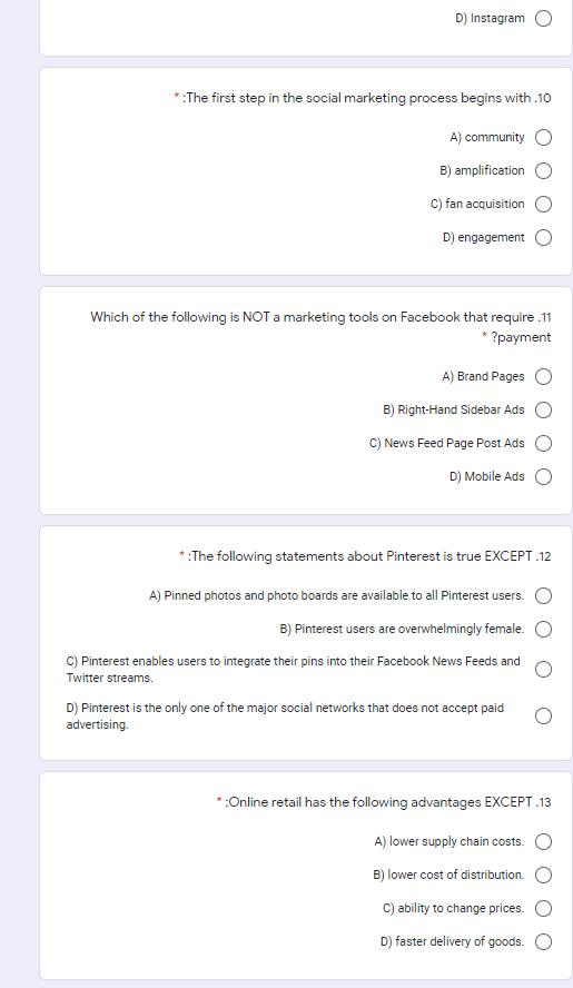 The following is the main stages of the online