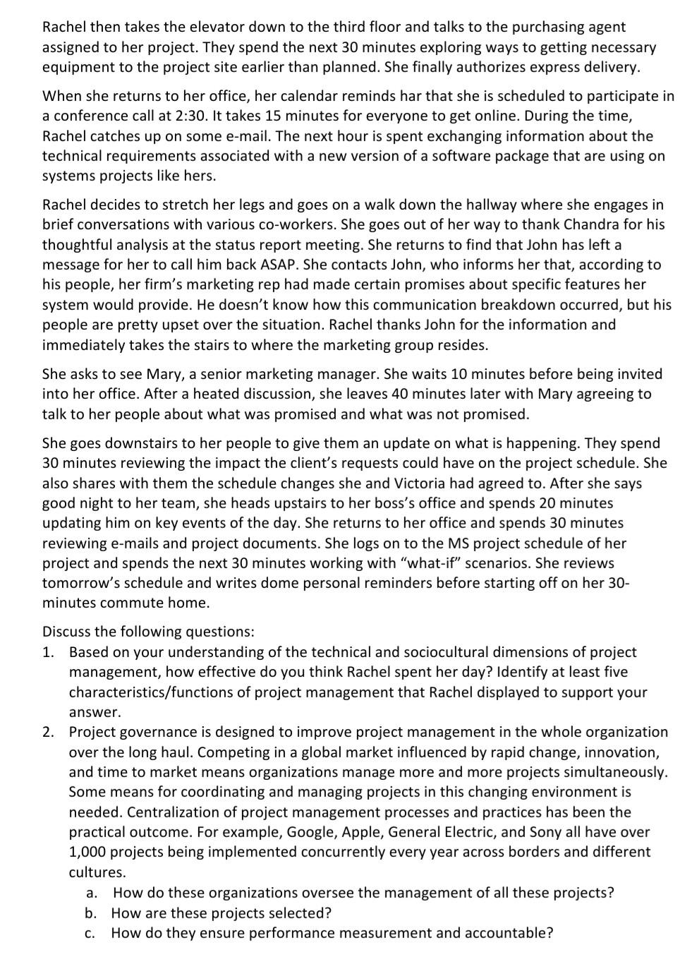 Need 1200 words Appendix A: A Day in the Life