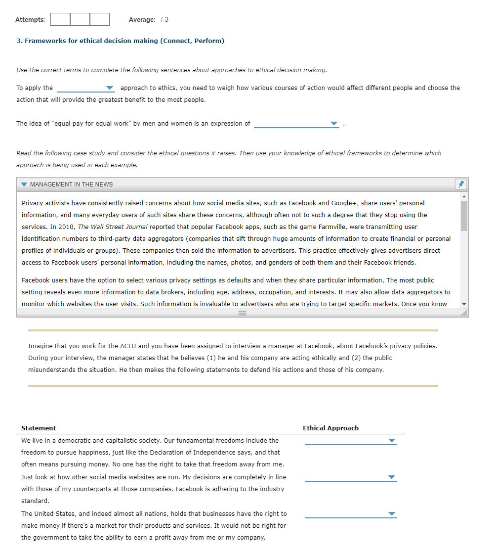 Attempts: Average: 13 3. Frameworks for ethical
