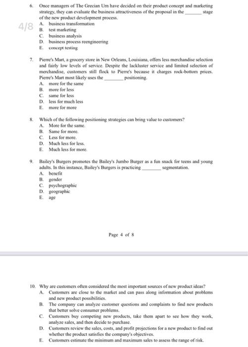 6. Once managers of The Grecian Umn have decided