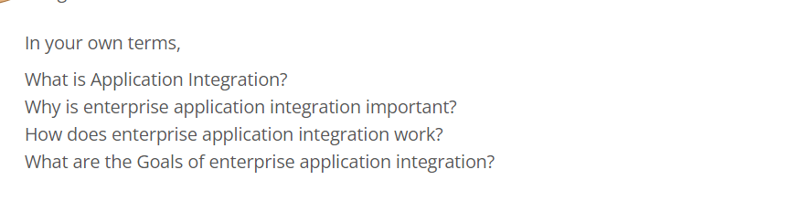 In your own terms, What is Application