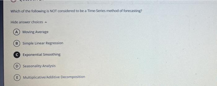 C) exponential smoothing was incorrect, need help