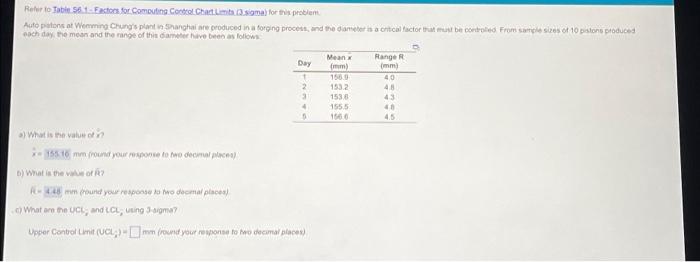 just solve for the UCL-x and the LCL-x Refer to