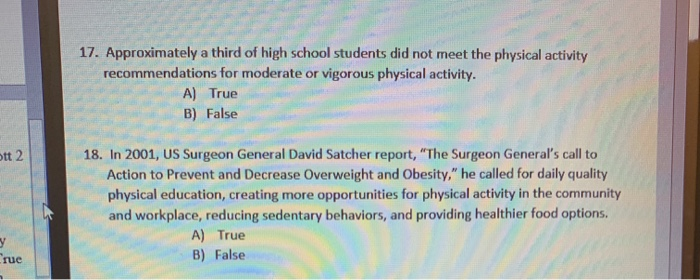 17. Approximately a third of high school students