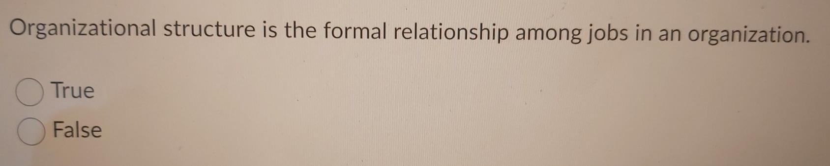 19 Organizational structure is the formal