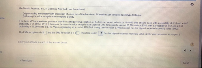 MacDonald Products, Inc., of Clarkson, New York,