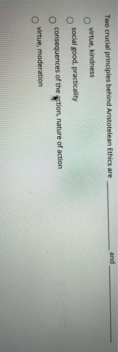 and Two crucial principles behind Aristotelean