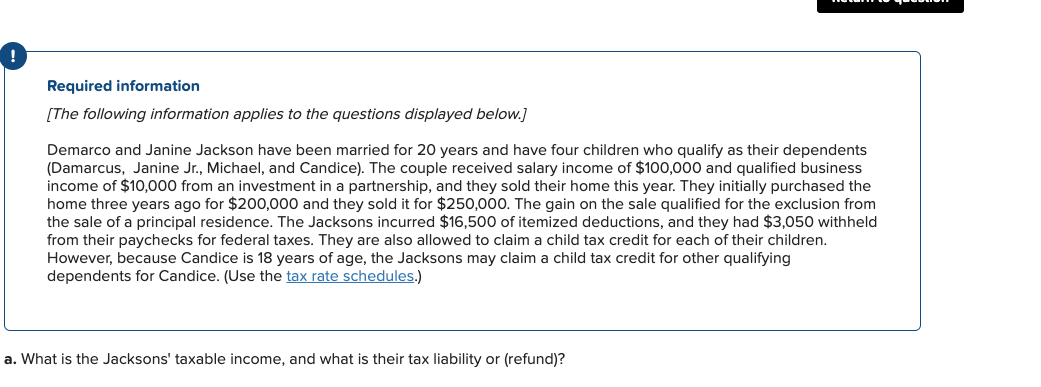 Required information [The following information