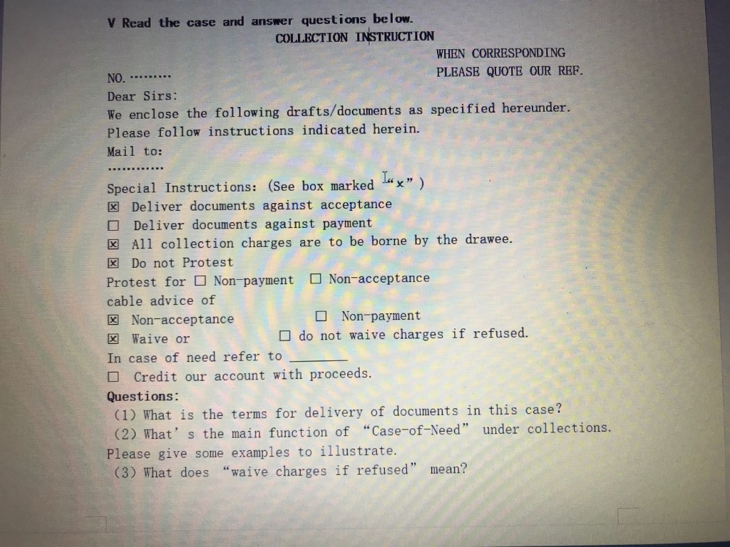 V Read the case and answer questions below.