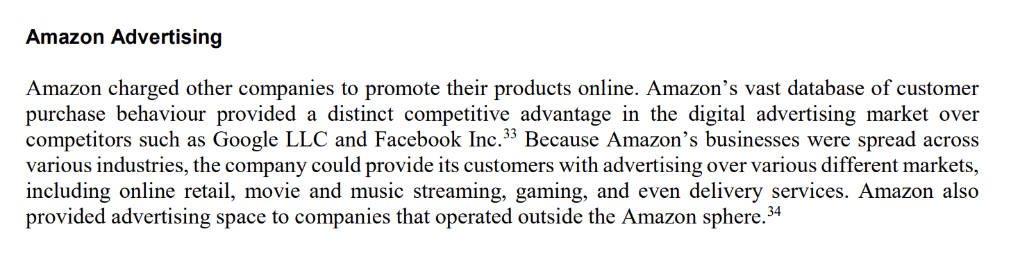 3. Analyze Amazon's innovations in each of these