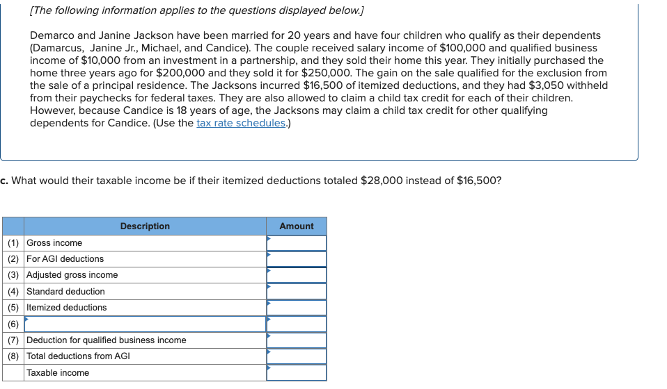 Required information [The following information
