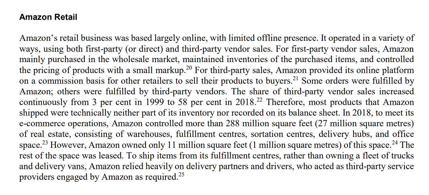 3. Analyze Amazon's innovations in each of these
