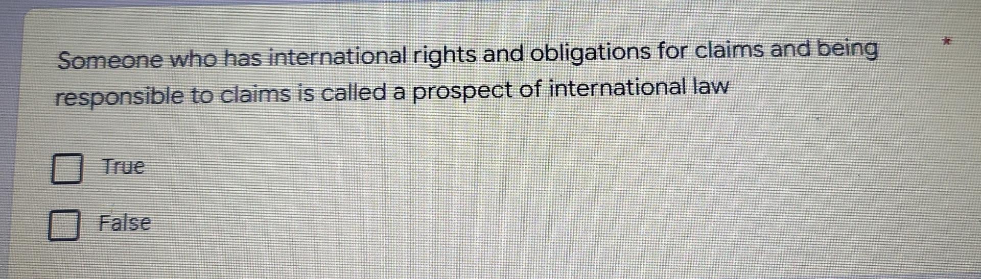 Someone who has international rights and
