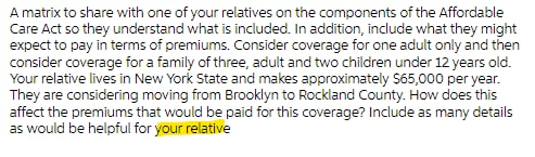 A matrix to share with one of your relatives on