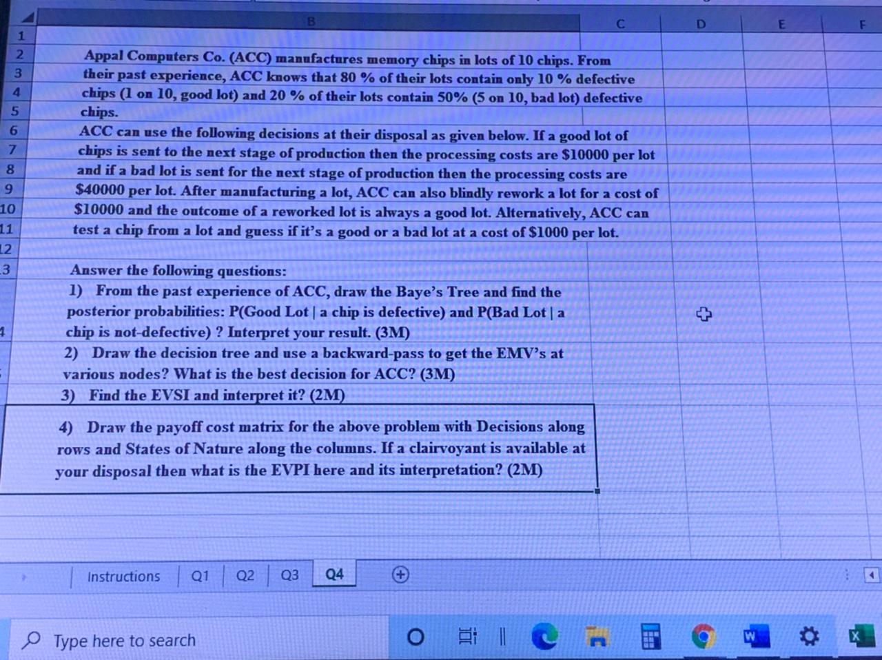 D 1 2 3 4 5 6 7 Appal Computers Co.(ACC)