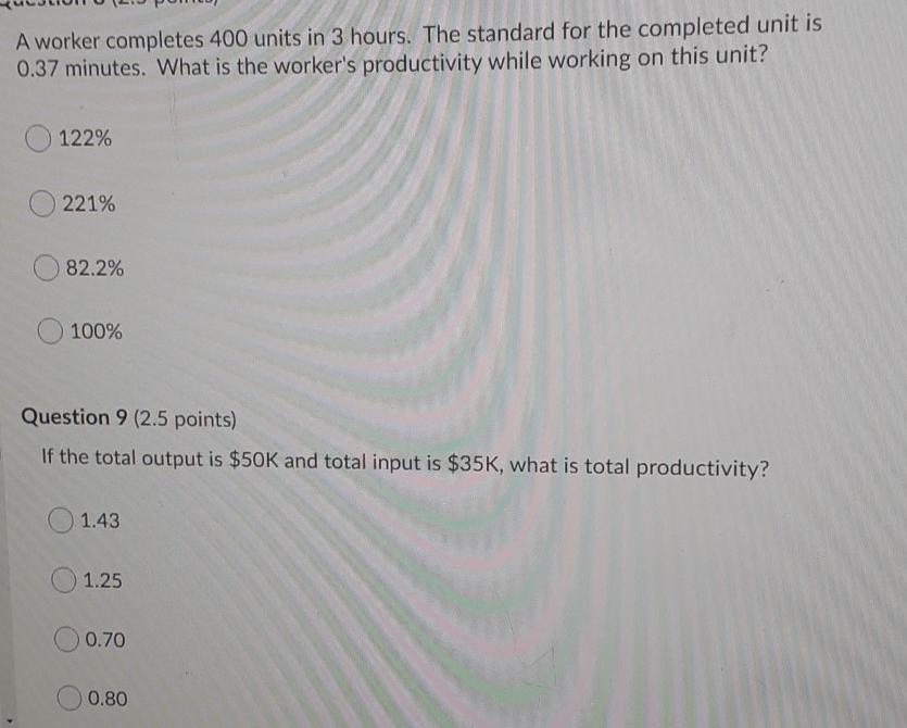 A worker completes 400 units in 3 hours. The