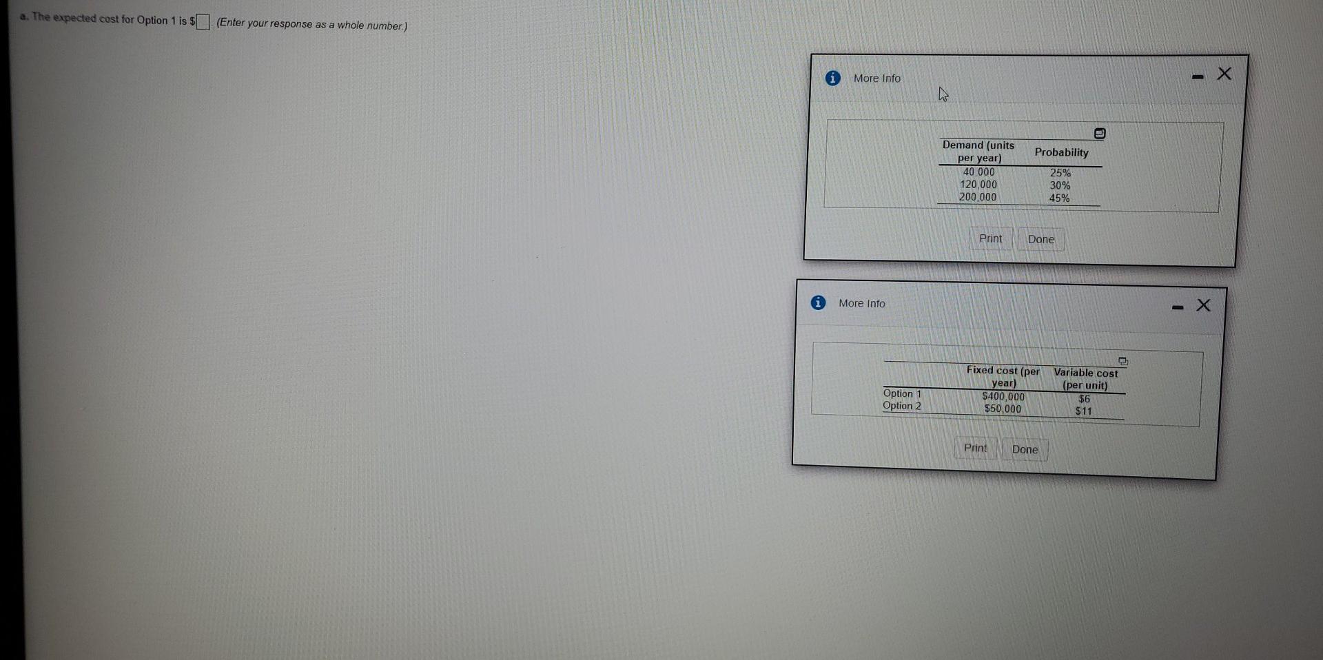 consider the two capacity options for Arctic