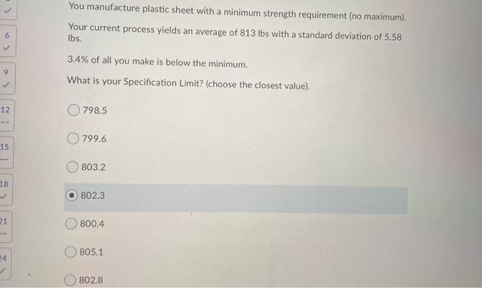 > You manufacture plastic sheet with a minimum