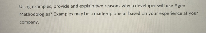 Using examples, provide and explain two reasons