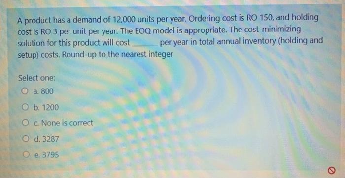 Please help me with the right option 7 A product