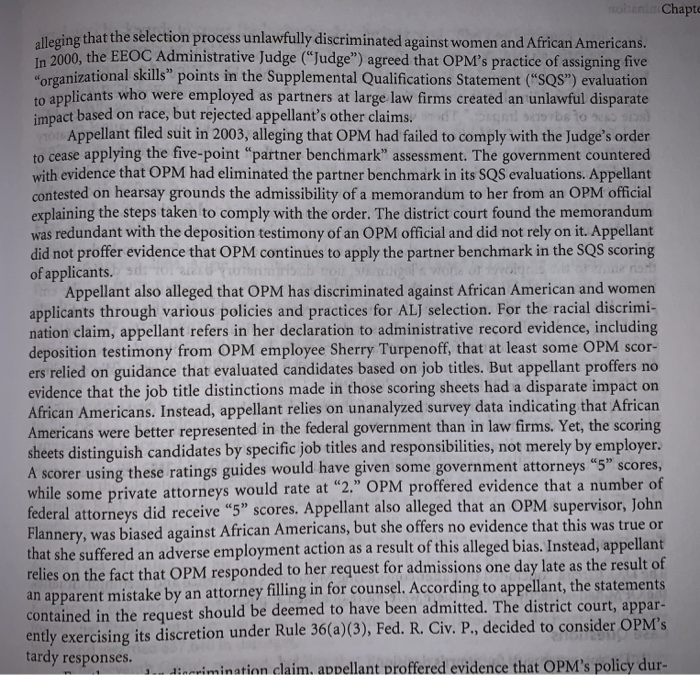 Case 7.1 Cassandra M. Menoken v. John Berry,