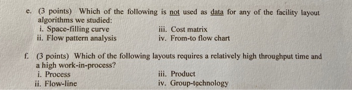 e. (3 points) Which of the following is not used