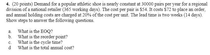 PLEASE USE EXCEL SOLVER AND SHOW STEPS 4. (20