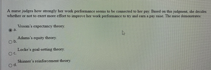 health organization management A nurse judges how