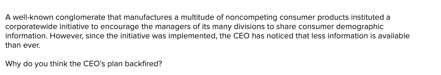 A well-known conglomerate that manufactures a