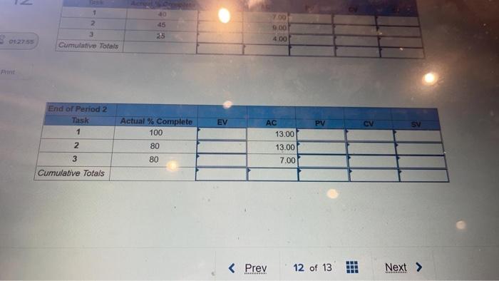 Given the project network and baseline