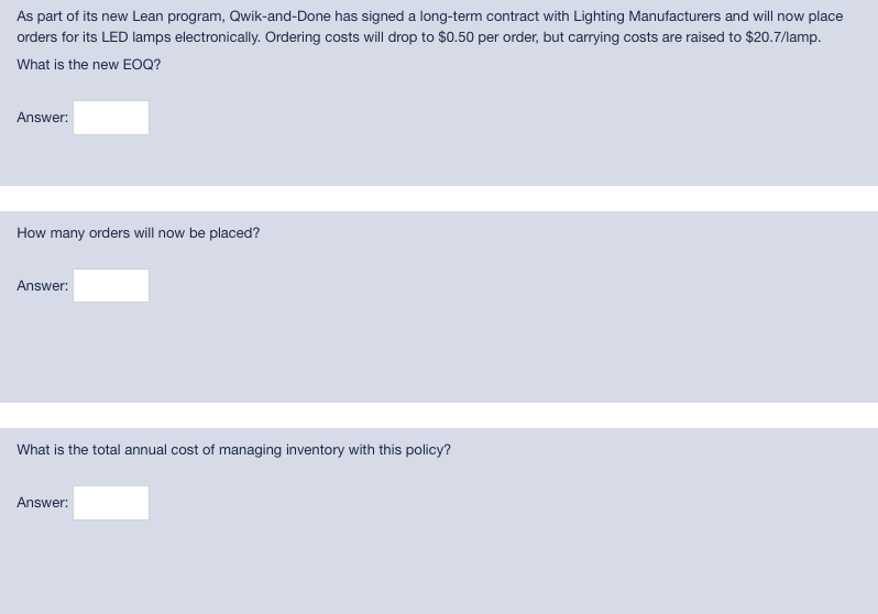 As part of its new Lean program, Qwik-and-Done