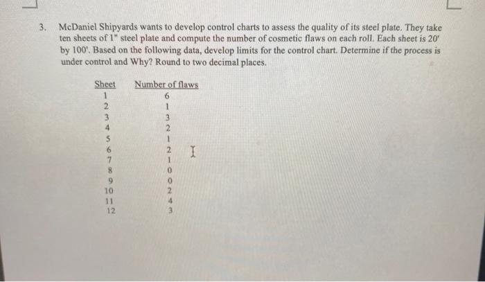 show calculations please 3. McDaniel Shipyards