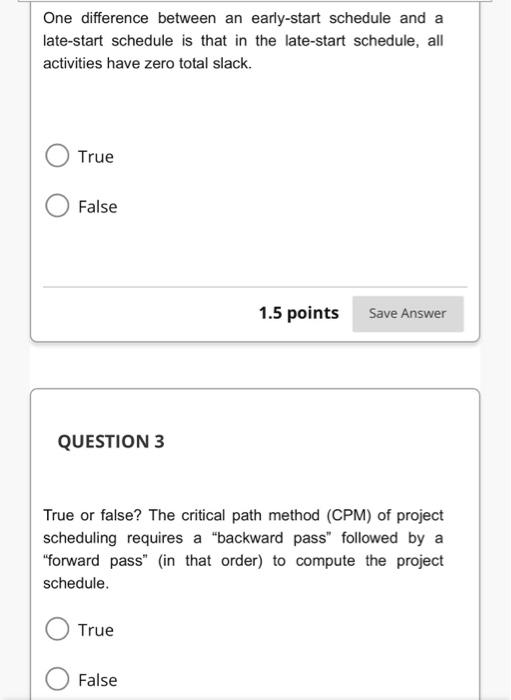 One difference between an early-start schedule