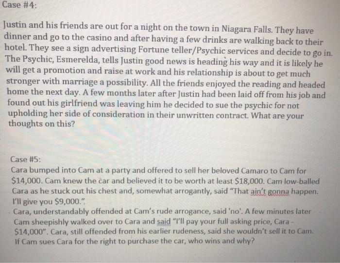 please answer as soon as possible Case #4: Justin